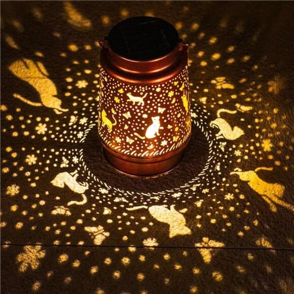 Cat Solar Lanterns Waterproof Hanging Solar Lights Cat Gifts for Women Men - Picture 1 of 7